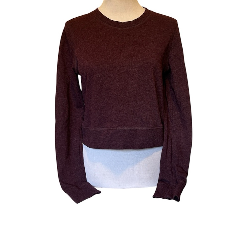 Victoria's Secret Cropped Purple Long Sleeve Sweatshirt Soft Comfy Medium